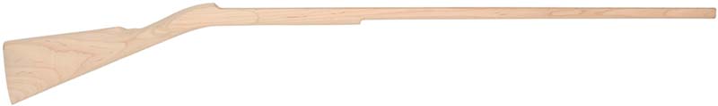 Stock, Flint Fowler, pre shaped, non-inlet,
5/8" barrel channel, 43" length, plain maple